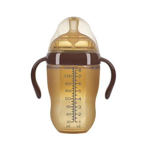 婴儿仿母乳宽口径硅胶奶瓶全软防摔防胀气宝宝1-3岁断奶神器300ml - 图3
