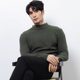 秋冬半高领男士毛衣2025新款冬季修身中领针织打底衫男装长袖内搭