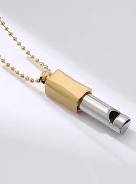 运动冥想口哨磁吸调节呼吸缓压力饰品项链钛钢配饰可吹响赫兹音频