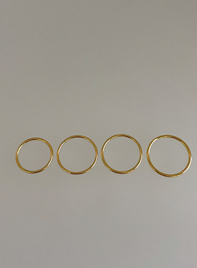 极简风素圈金属戒指套装女韩国复古经典简约百搭气质个性指环戒子