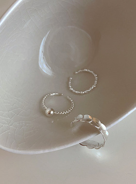 不规则金属戒指套装女韩国小众复古个性简约百搭气质时尚指环戒子