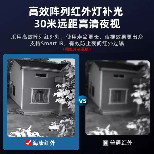 海康威视200万监控摄像头3T25-I3室外防水POE供电高清红外夜视 - 图1