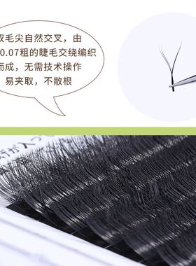 浓密仿真自动开花网状假睫毛