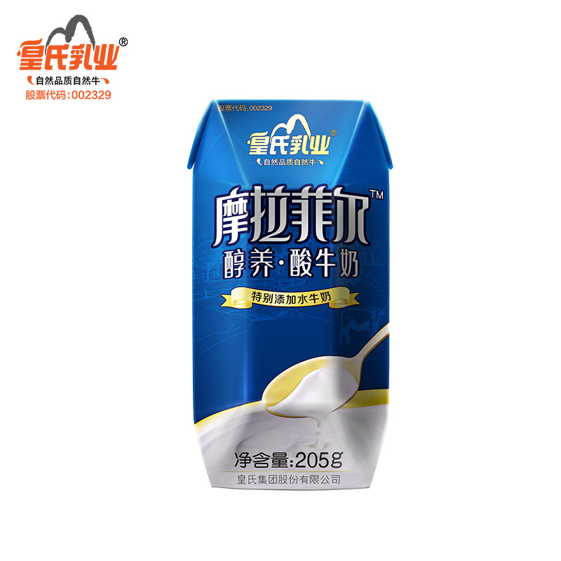 皇氏乳业酸奶摩拉非尔醇养酸牛奶原味牛奶乳品205g*12盒整箱装 - 图2