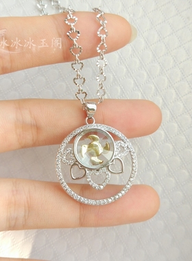 时来运转镀18k白金爱心镶钻圆环