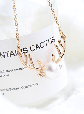 韩版森系麋鹿角形状ts闺蜜女友