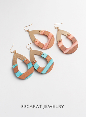 克拉波西米亚风水滴形夸张耳环