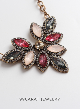 九九夸张亚克力彩色短款莲花瓣