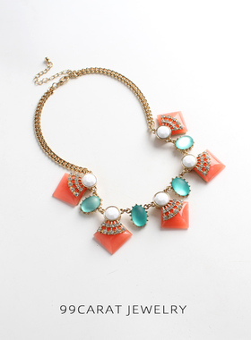 九九克拉欧美时尚饰品蓝白色LG