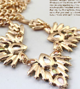 SU）I欧美时尚金色毛衣链