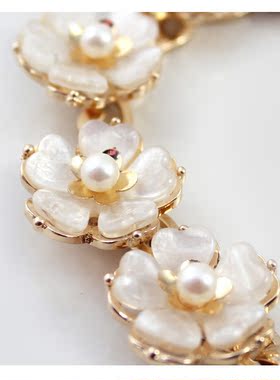 sumni克拉品牌清新白色珍珠项链