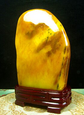 天然玉石金玉满堂黄龙玉原石摆件