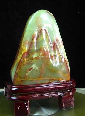 天然阿富汗玉原石奇石摆件