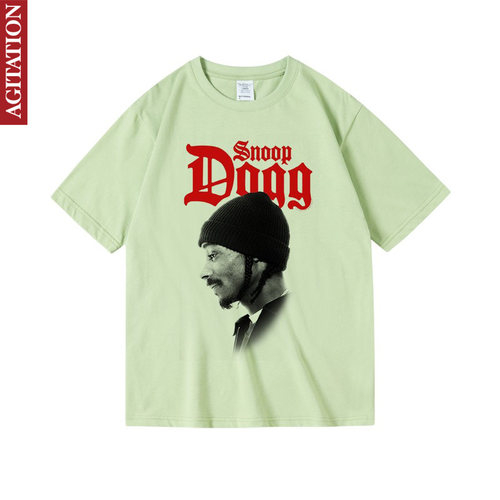 snoopdogg西海岸嘻哈hiphop狗爷印花衣服周边纯棉短半袖T恤男女夏 - 图3