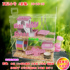 Hamster cage acrylic transparent double-storey villa hamster supplies golden bear oversized villa luxury cage package