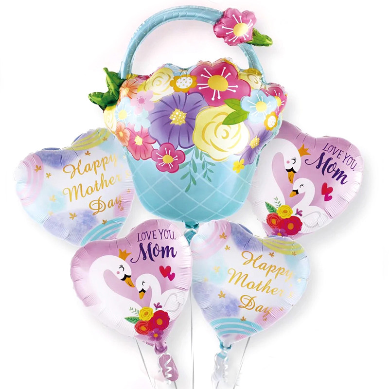 2023新款母亲节花篮套餐铝膜气球造型皇冠花朵妈妈节日快乐装饰,淘宝优惠券,粉丝福利购,淘宝优惠卷