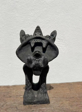 民间手工艺术品老瓦猫老物摆件侘寂风艺术空间装饰摆件造型古旧