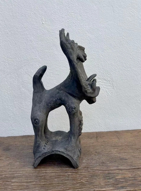 空间装饰摆件侘寂风空间装饰摆件艺术摆件老旧瓦猫八卦猫镇宅神器