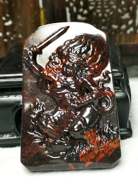 玉石生肖鸡不动明王项链新款推荐