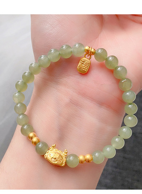 2023新款天然和田玉一龙蒸饺龙年