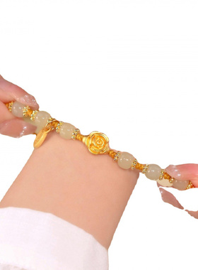 典润珠宝金色玫瑰福牌款天然和田