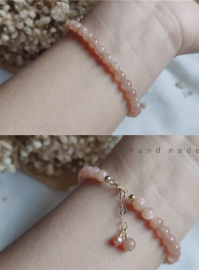 和煦阳光太阳石暖橙日光石水晶手