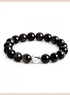 设计师推荐黑曜石情侣手链小众原