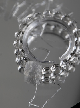 白水晶手链女摩洛哥石膏醒狮手串