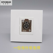 Type 86 One mother Lennon welt-free wire socket microphone Cannon mother head three holes three-core Carnon microphone panel