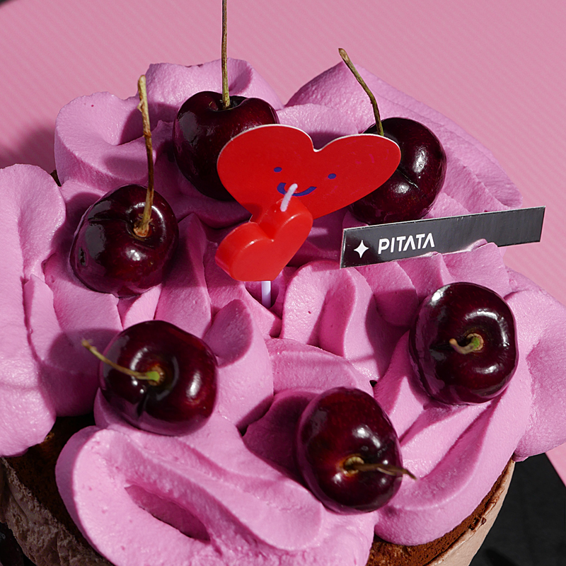 PITATA情人节礼物蛋糕新鲜车厘子水果生日蛋糕动物奶油成都配送 - 图1