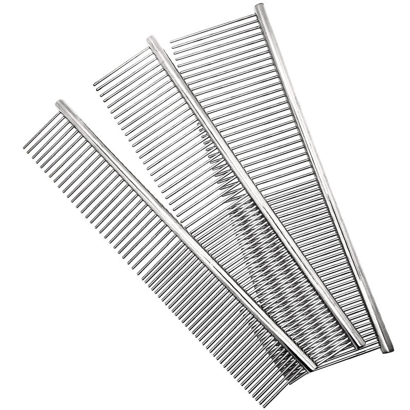 来旺兄弟狗梳子梳疏密双齿排梳 宠物排梳狗毛梳 泰迪金毛美容用品 - 图0