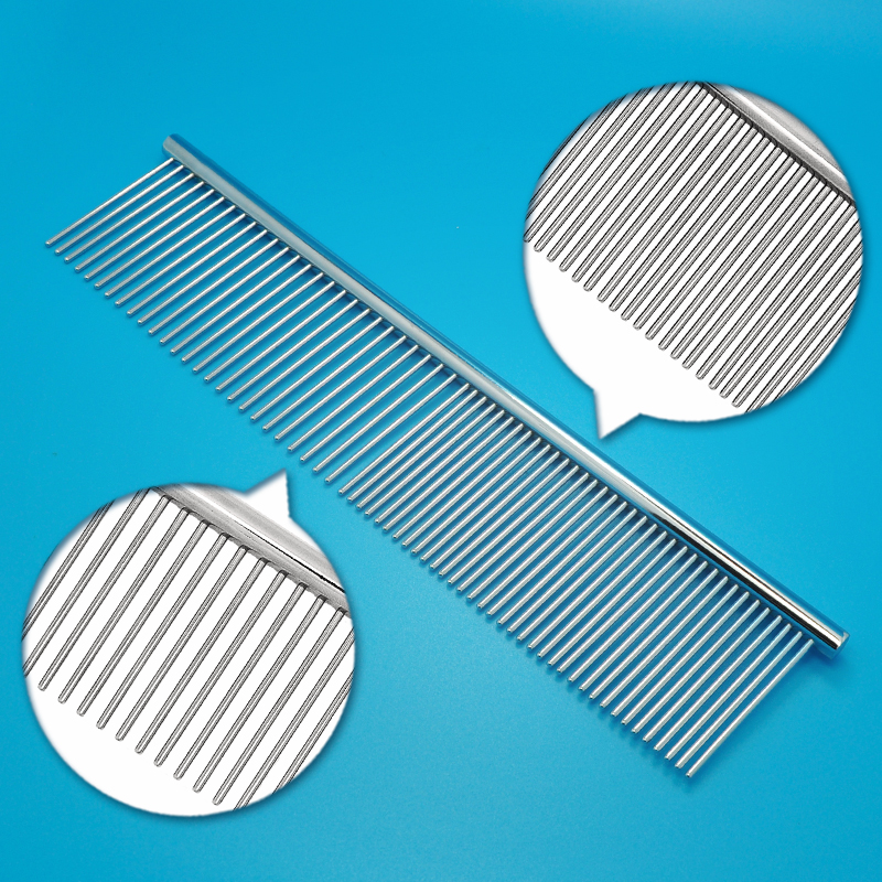 来旺兄弟狗梳子梳疏密双齿排梳 宠物排梳狗毛梳 泰迪金毛美容用品 - 图1