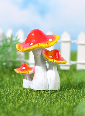 微景观创意仿真假山苔藓园艺造景DIY装饰品配件兔子蘑菇小摆件