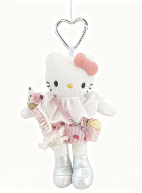 日本正版HelloKitty黑皮长腿公仔包挂件kt冬日氛围感玩偶节日礼物