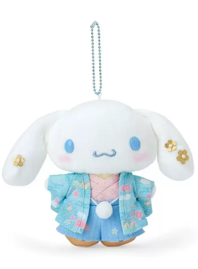 日本正版HelloKitty花火祭和服毛绒公仔kt钥匙扣背包挂件可爱玩偶