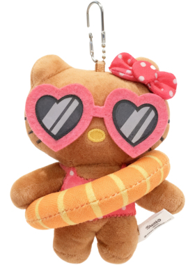日本正版HelloKitty黑皮豹纹玩偶kt包挂件可爱公仔钥匙扣生日礼物