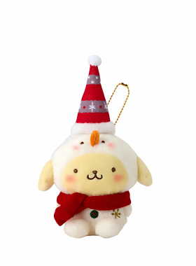 日本正版HelloKitty毛绒公仔圣诞帽库洛米玩偶挂件kt生日礼物摆件