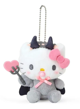 日本正版HelloKitty天使毛绒玩偶恶魔奶嘴卡通公仔kt包挂件钥匙扣