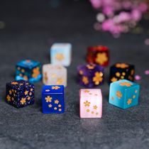 Cherry Blossom floats 6 pasta dice D6 color jewel dice custom dice COC runner DND