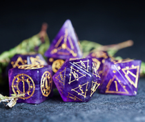 Natural amethyst running group dice COC dice DND dice dice souloux run group TRPG dice ten thousand smart card custom-made