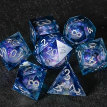 Artisanal Blue Streaming Shabbode Doors 3 Running Group Dice Original Design COC Running Group Ksuru DND Dice
