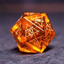 Orange Zircon Stone Glass COC Runner Dice DND Dice Dice Cru Runner 20 face dice 6 face dice