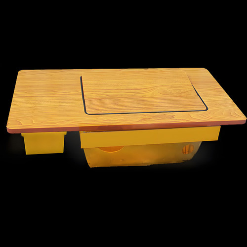 老式旧的缝纫机台板面板配件蝴蝶飞人牌的脚踏实木家用机架台面板 - 图3