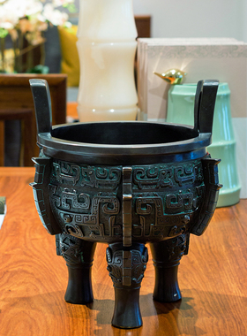 青铜器入己鼎三足香炉鼎开业贺礼