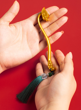 文创礼品龙头如意铜手把件装饰品