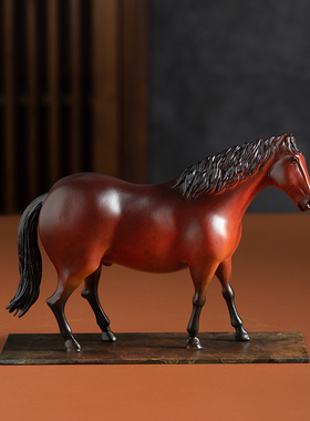 【五马摆件黄铜材质】