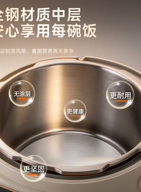 韩派电压力锅纯钛0涂层内胆家用多功能高压电饭煲二合一2026新款