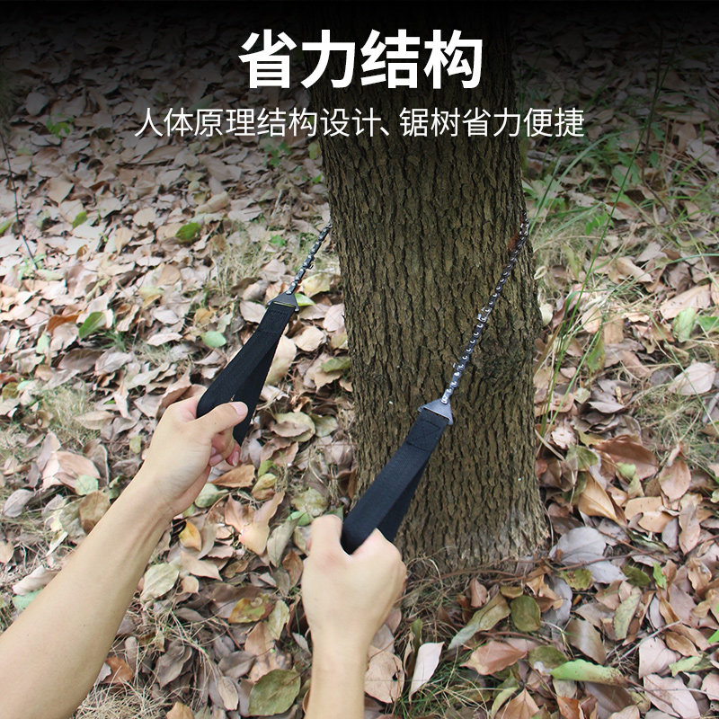 11刀便携式手拉链锯户外求生手拉锯园林伐木手工锯户外线锯_虎窝淘
