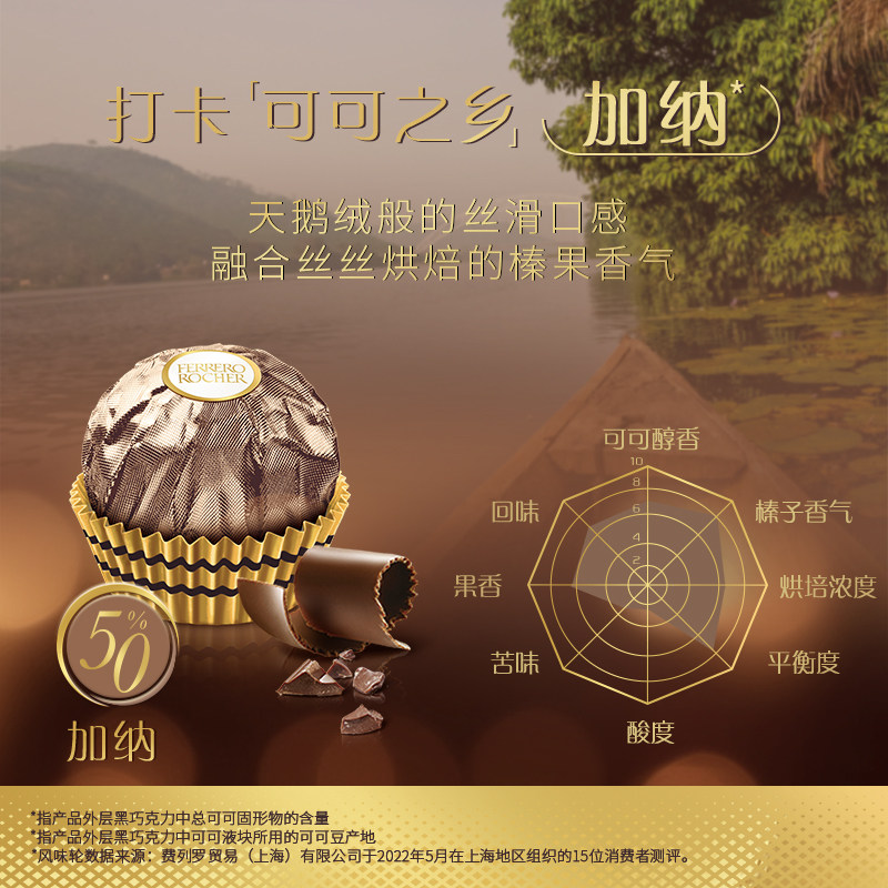 费列罗官方旗舰店榛果威化黑巧克力制品24粒礼盒零食送男女友礼物,淘宝优惠券,粉丝福利购,淘宝优惠卷