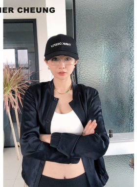 {内观}树莓色美式棒球帽加大